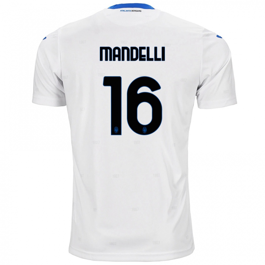 Herren Giulia Mandelli #16 Weiß Auswärtstrikot Trikot 2024/25 T-Shirt