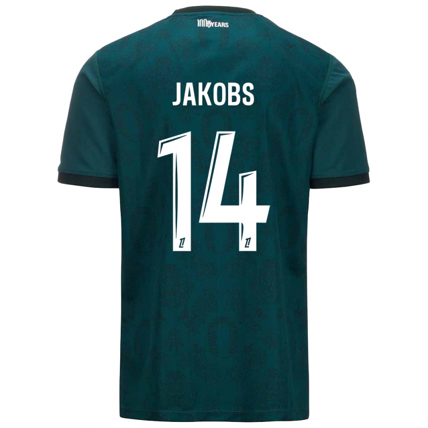 Herren Ismail Jakobs #14 Dunkelgrün Auswärtstrikot Trikot 2024/25 T-Shirt