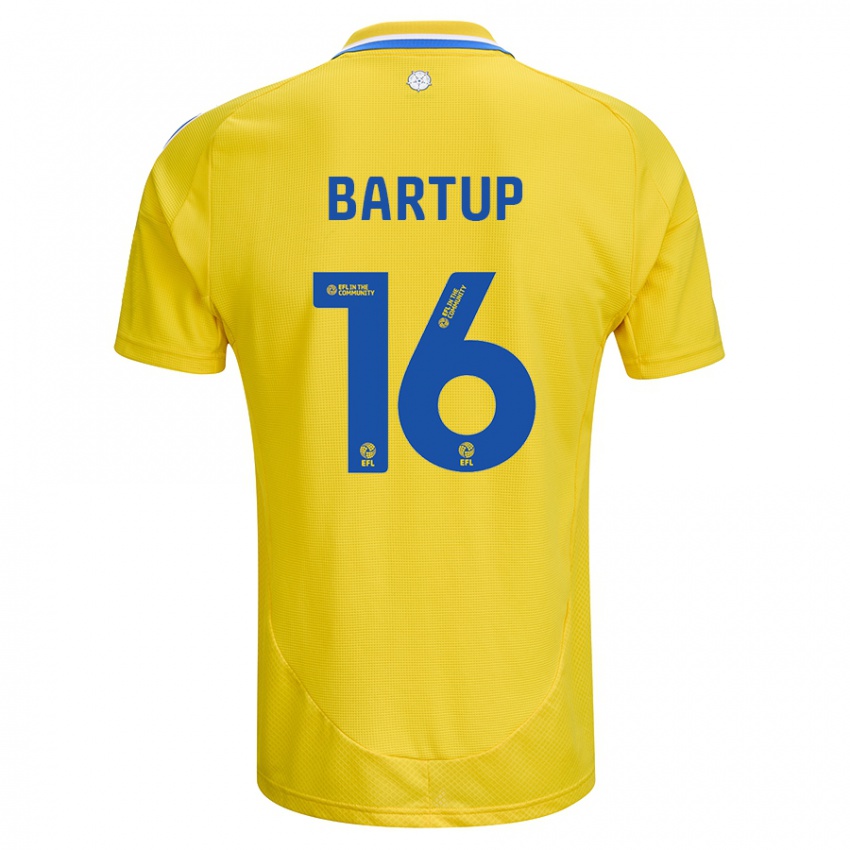 Herren Laura Bartup #16 Gelb Blau Auswärtstrikot Trikot 2024/25 T-Shirt