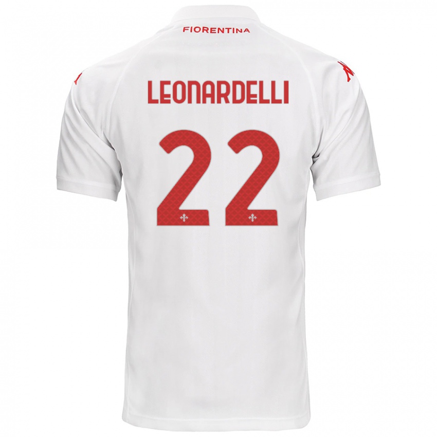 Herren Pietro Leonardelli #22 Weiß Auswärtstrikot Trikot 2024/25 T-Shirt