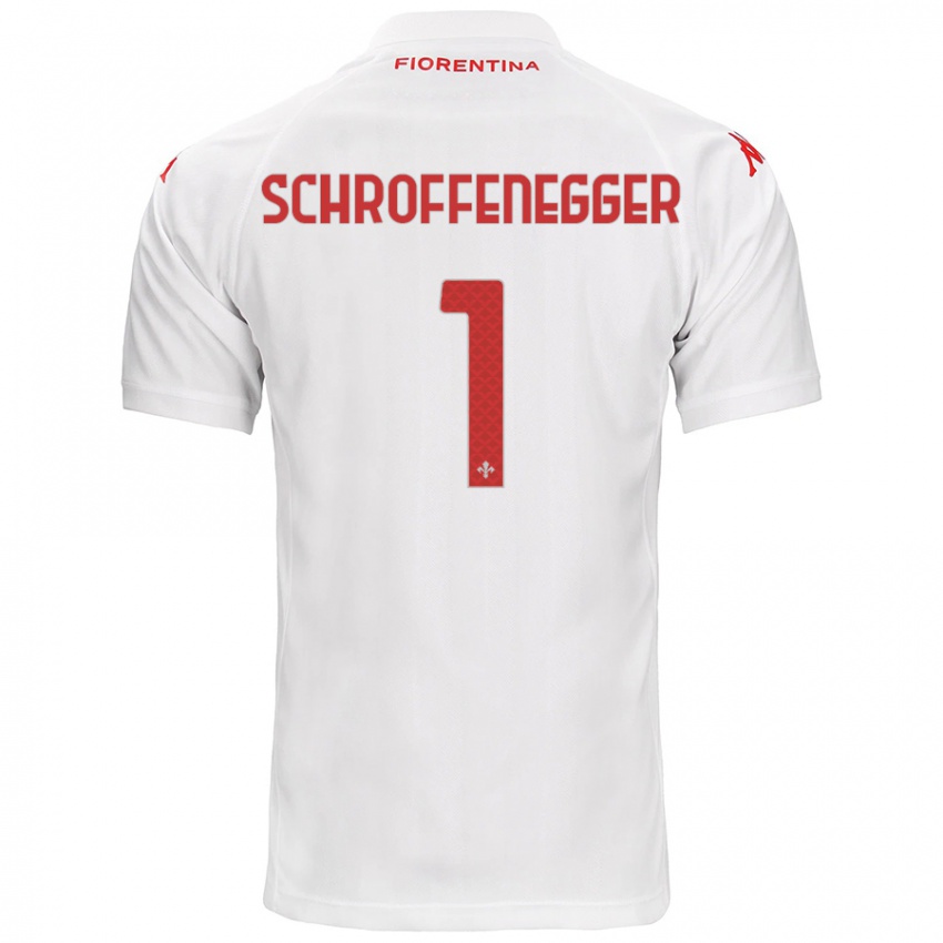 Herren Katja Schroffenegger #1 Weiß Auswärtstrikot Trikot 2024/25 T-Shirt