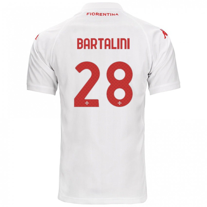 Herren Viola Bartalini #28 Weiß Auswärtstrikot Trikot 2024/25 T-Shirt