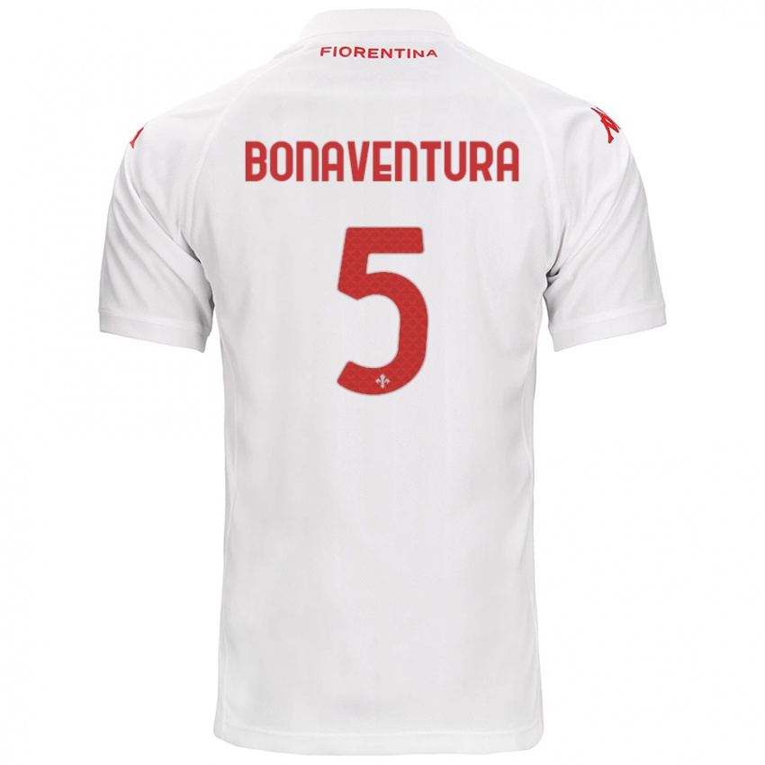 Herren Giacomo Bonaventura #5 Weiß Auswärtstrikot Trikot 2024/25 T-Shirt