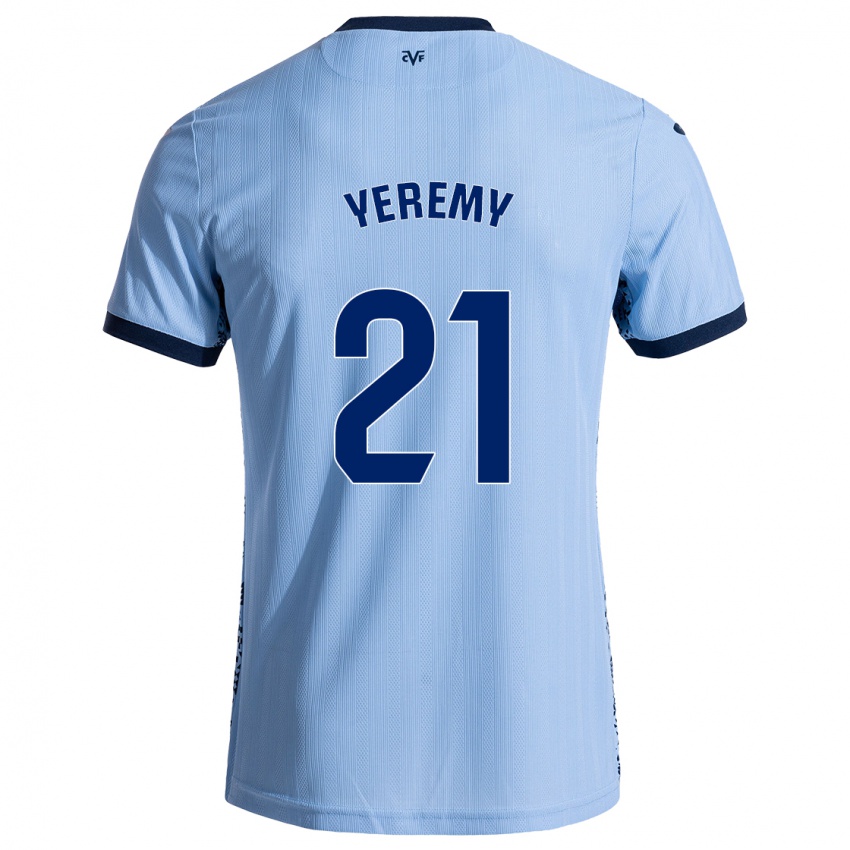 Herren Yéremy Pino #21 Himmelblau Auswärtstrikot Trikot 2024/25 T-Shirt