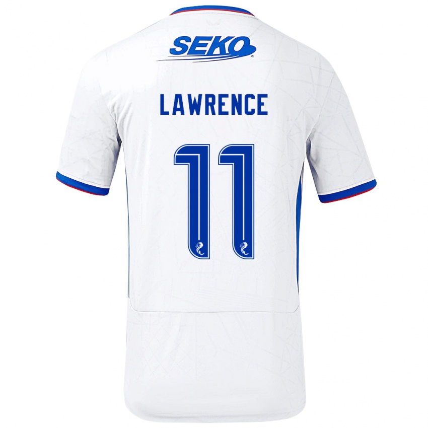 Herren Tom Lawrence #11 Weiß Blau Auswärtstrikot Trikot 2024/25 T-Shirt