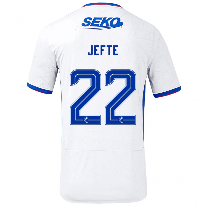 Herren Jefté #22 Weiß Blau Auswärtstrikot Trikot 2024/25 T-Shirt