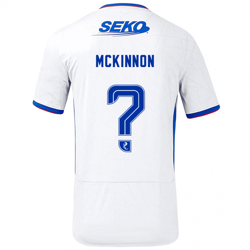 Herren Cole Mckinnon #0 Weiß Blau Auswärtstrikot Trikot 2024/25 T-Shirt