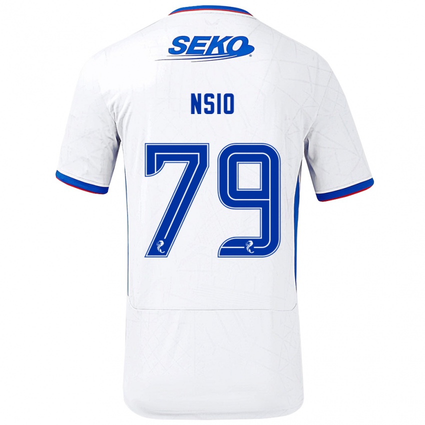 Herren Paul Nsio #79 Weiß Blau Auswärtstrikot Trikot 2024/25 T-Shirt