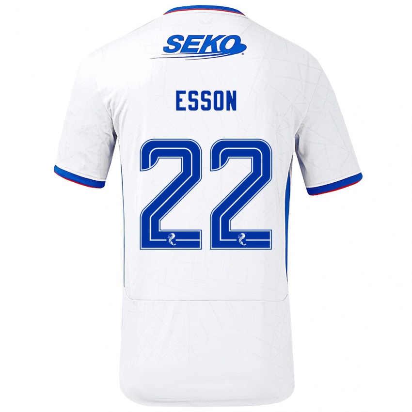 Herren Victoria Esson #22 Weiß Blau Auswärtstrikot Trikot 2024/25 T-Shirt