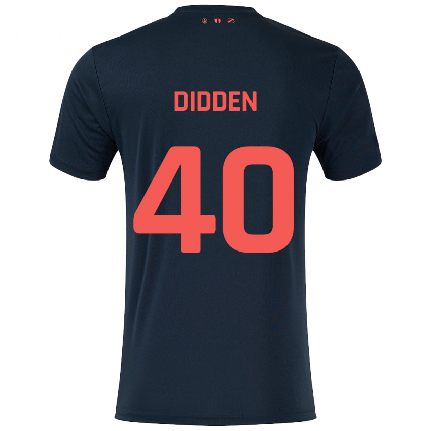 Herren Matisse Didden #40 Schwarz Rot Auswärtstrikot Trikot 2024/25 T-Shirt