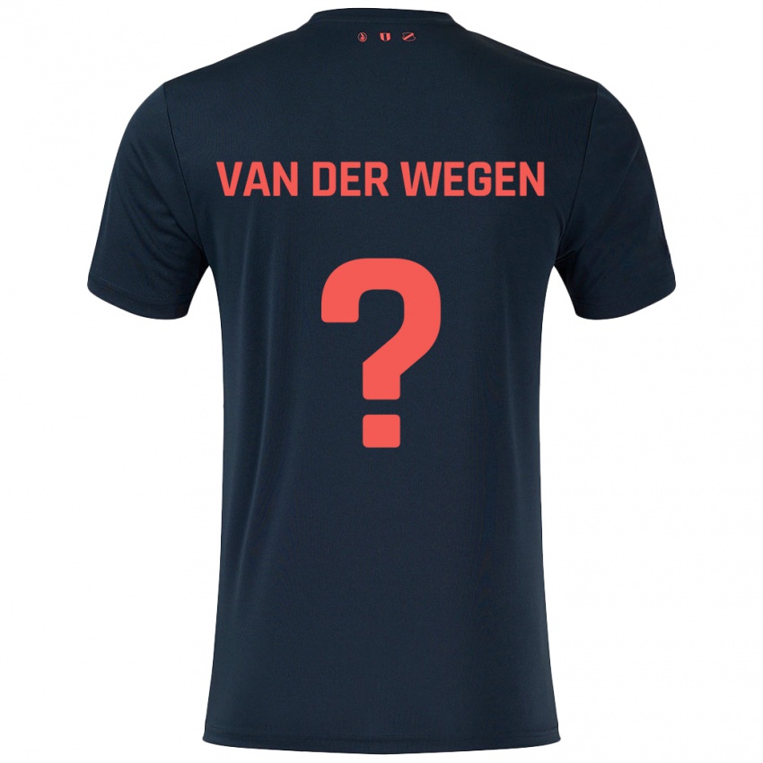 Herren Sil Van Der Wegen #0 Schwarz Rot Auswärtstrikot Trikot 2024/25 T-Shirt