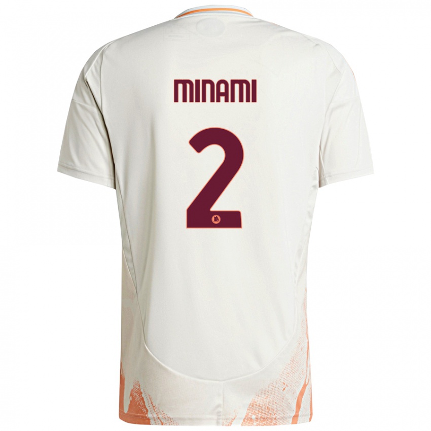 Herren Moeka Minami #2 Cremeweiß Orange Auswärtstrikot Trikot 2024/25 T-Shirt