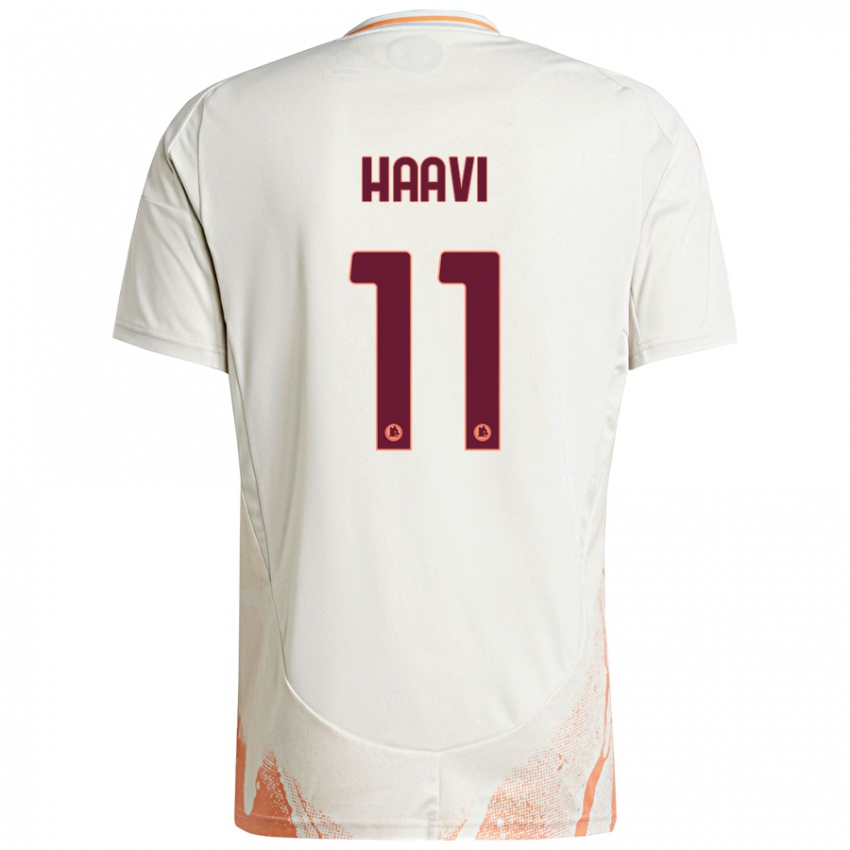 Herren Emilie Haavi #11 Cremeweiß Orange Auswärtstrikot Trikot 2024/25 T-Shirt