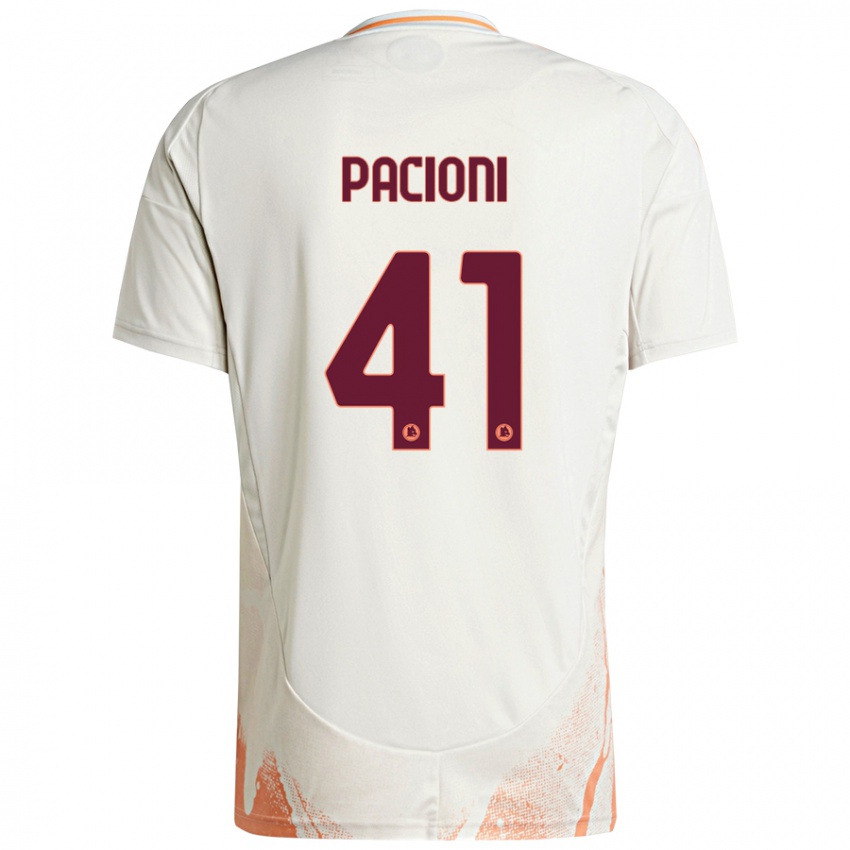 Herren Eleonora Pacioni #41 Cremeweiß Orange Auswärtstrikot Trikot 2024/25 T-Shirt