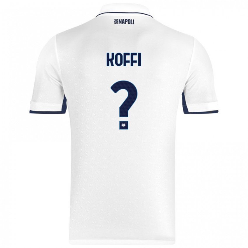 Herren Cedrick Koffi #0 Weiß Königsblau Auswärtstrikot Trikot 2024/25 T-Shirt