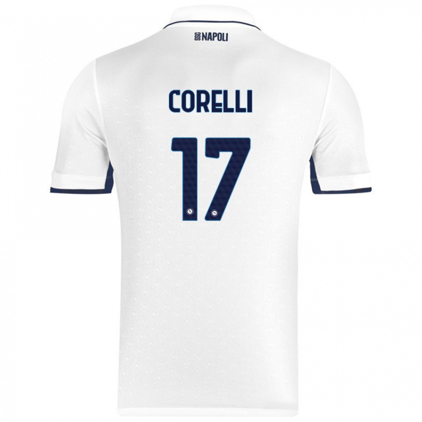 Herren Alice Corelli #17 Weiß Königsblau Auswärtstrikot Trikot 2024/25 T-Shirt