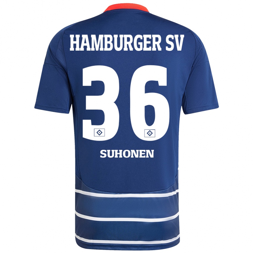 Herren Anssi Suhonen #36 Dunkelblau Auswärtstrikot Trikot 2024/25 T-Shirt