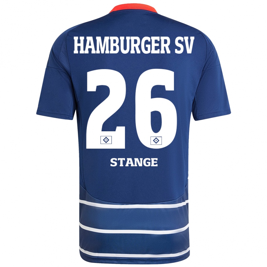 Herren Otto Stange #26 Dunkelblau Auswärtstrikot Trikot 2024/25 T-Shirt