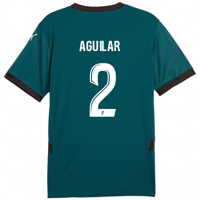 Herren Ruben Aguilar #2 Dunkelgrün Auswärtstrikot Trikot 2024/25 T-Shirt