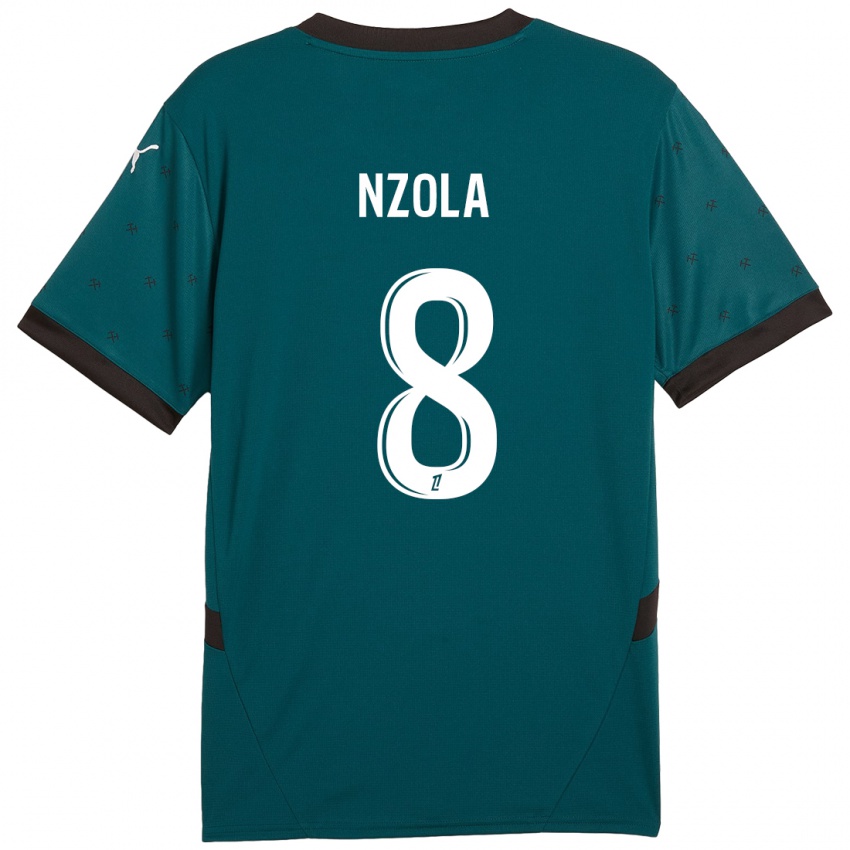 Herren M'bala Nzola #8 Dunkelgrün Auswärtstrikot Trikot 2024/25 T-Shirt