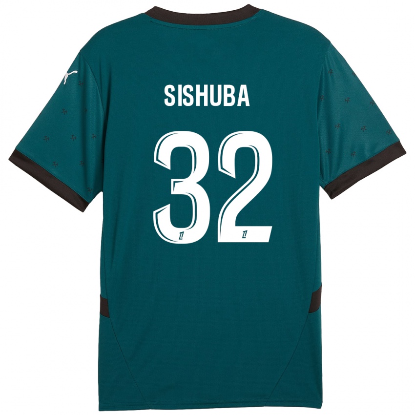 Herren Ayanda Sishuba #32 Dunkelgrün Auswärtstrikot Trikot 2024/25 T-Shirt