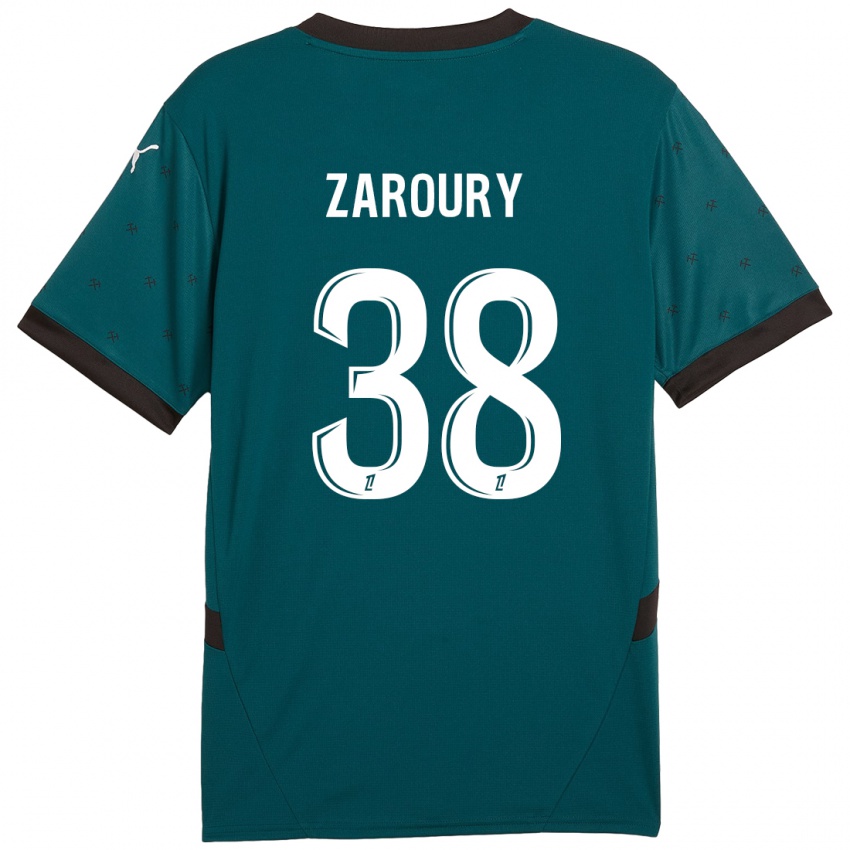 Herren Anass Zaroury #38 Dunkelgrün Auswärtstrikot Trikot 2024/25 T-Shirt