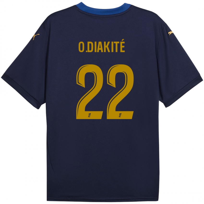 Herren Oumar Diakité #22 Marineblau Gold Auswärtstrikot Trikot 2024/25 T-Shirt