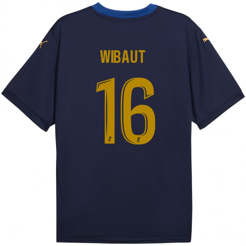 Herren Clara Wibaut #16 Marineblau Gold Auswärtstrikot Trikot 2024/25 T-Shirt