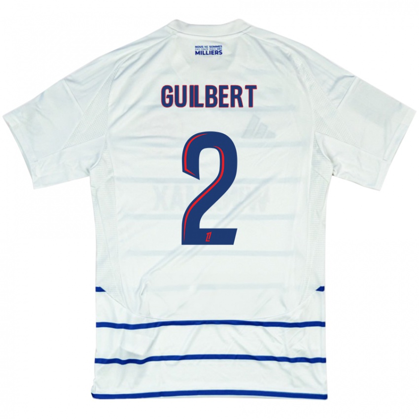 Herren Frédéric Guilbert #2 Weiß Blau Auswärtstrikot Trikot 2024/25 T-Shirt