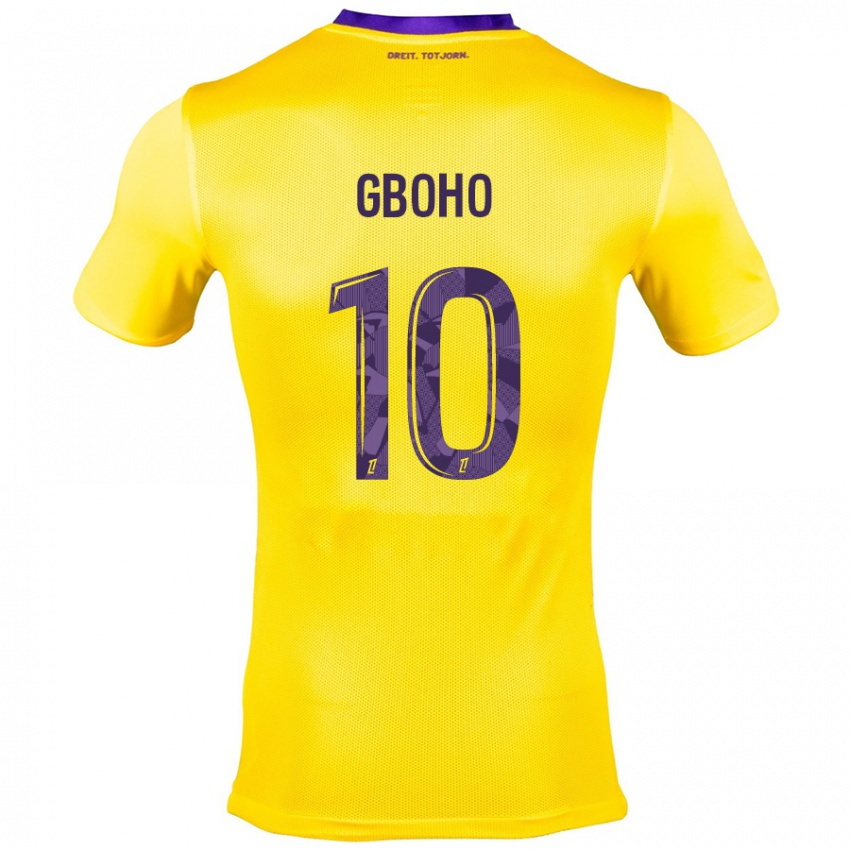 Herren Yann Gboho #10 Gelb Lila Auswärtstrikot Trikot 2024/25 T-Shirt