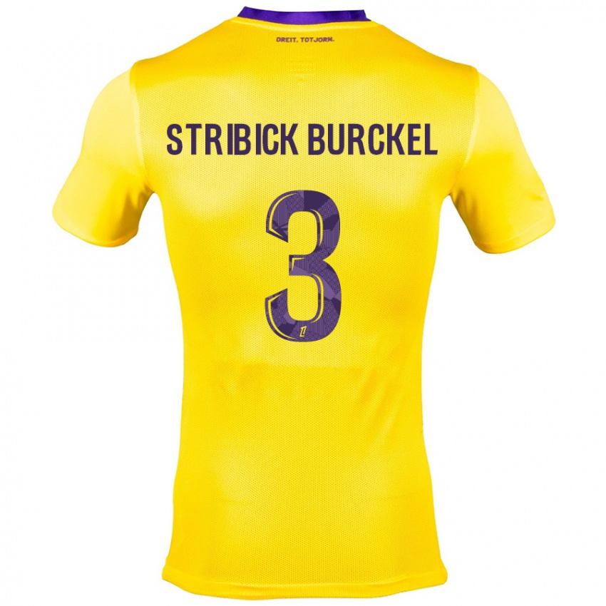 Herren Laetitia Stribick-Burckel #3 Gelb Lila Auswärtstrikot Trikot 2024/25 T-Shirt