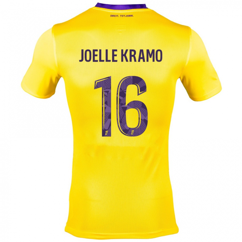 Herren Marie Joelle Kramo #16 Gelb Lila Auswärtstrikot Trikot 2024/25 T-Shirt