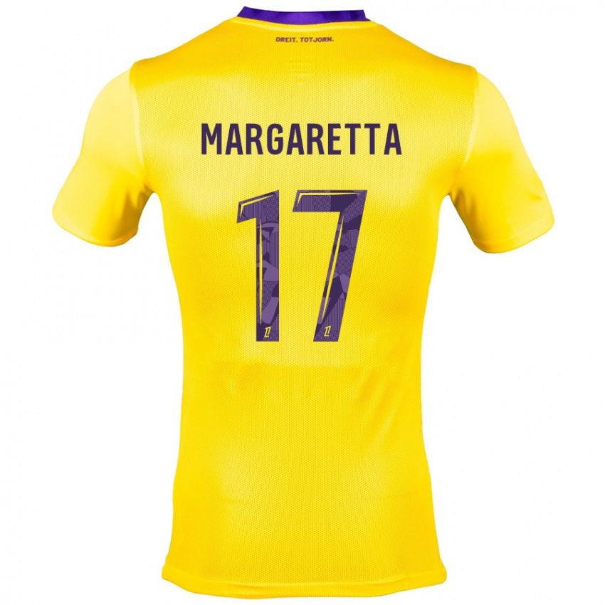 Herren Jessica Margaretta #17 Gelb Lila Auswärtstrikot Trikot 2024/25 T-Shirt