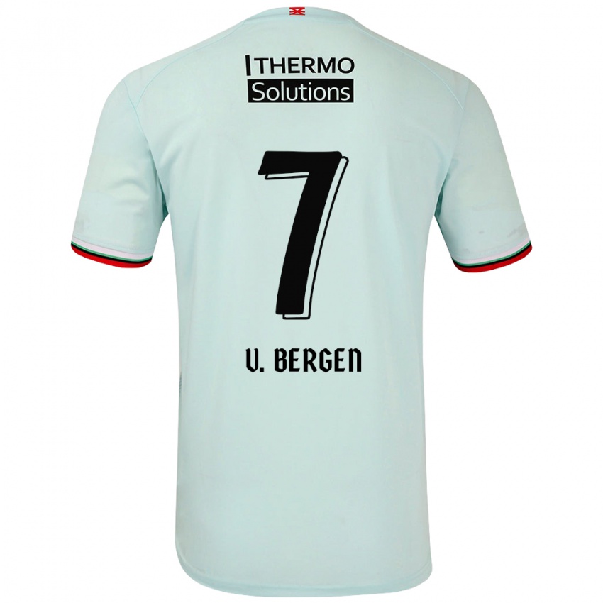 Herren Mitchell Van Bergen #7 Hellgrün Auswärtstrikot Trikot 2024/25 T-Shirt