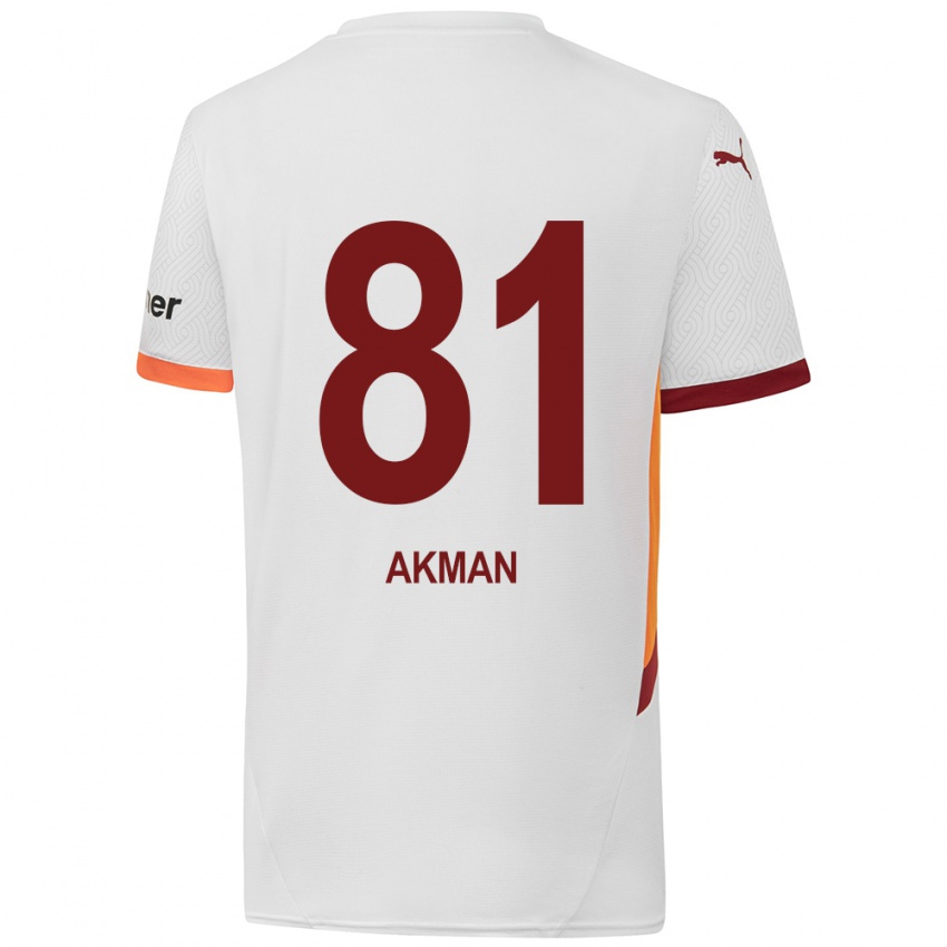 Herren Hamza Akman #81 Weiß Gelb Rot Auswärtstrikot Trikot 2024/25 T-Shirt