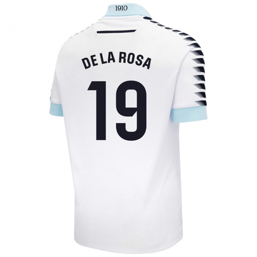 Herren José Antonio De La Rosa #19 Weiß Blau Auswärtstrikot Trikot 2024/25 T-Shirt