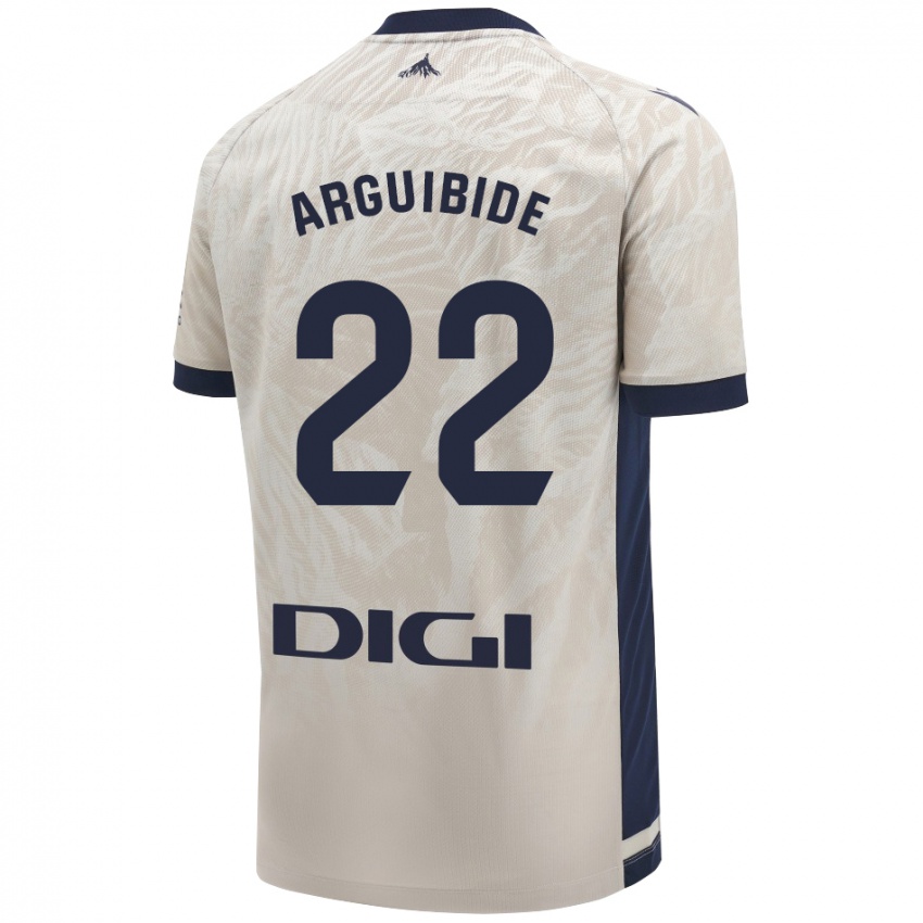 Herren Iñigo Arguibide #22 Hellgrau Auswärtstrikot Trikot 2024/25 T-Shirt