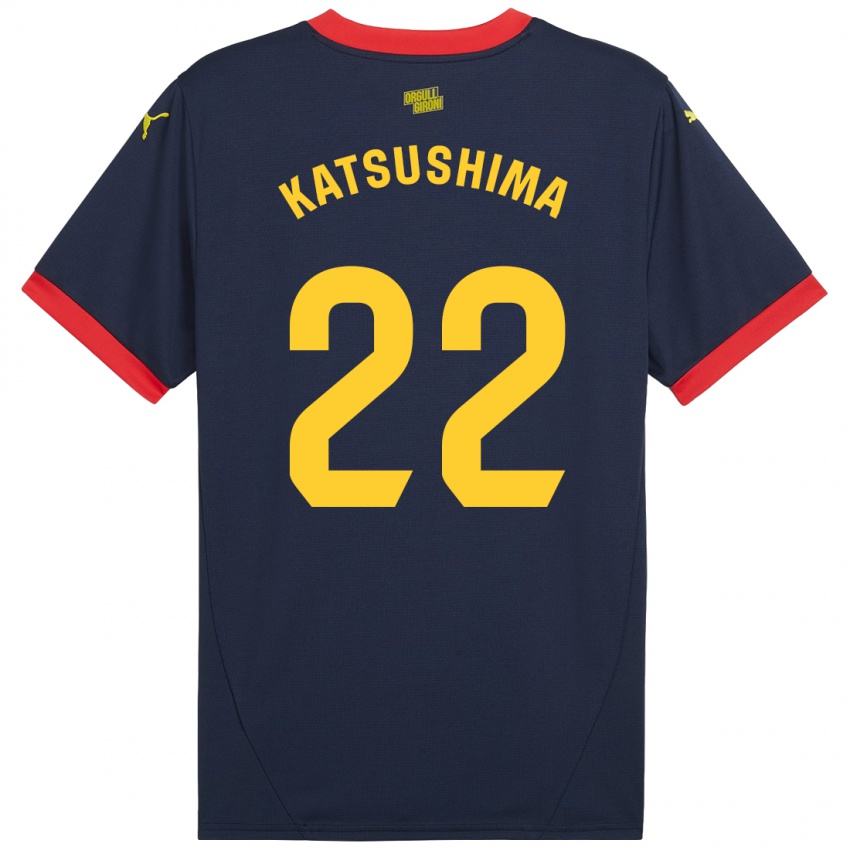 Herren Shinnosuke Katsushima #22 Marinerot Auswärtstrikot Trikot 2024/25 T-Shirt