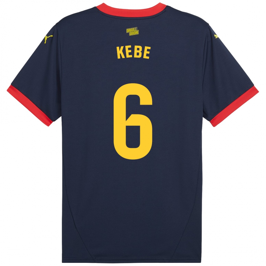 Herren Ibrahima Kébé #6 Marinerot Auswärtstrikot Trikot 2024/25 T-Shirt