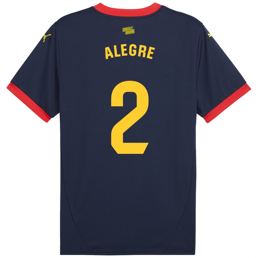 Herren Marc Alegre #2 Marinerot Auswärtstrikot Trikot 2024/25 T-Shirt