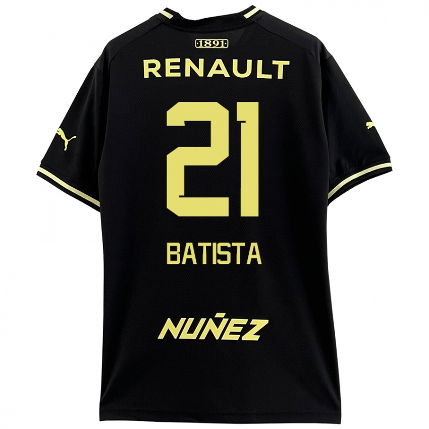 Herren Facundo Batista #21 Schwarz Gelb Auswärtstrikot Trikot 2024/25 T-Shirt