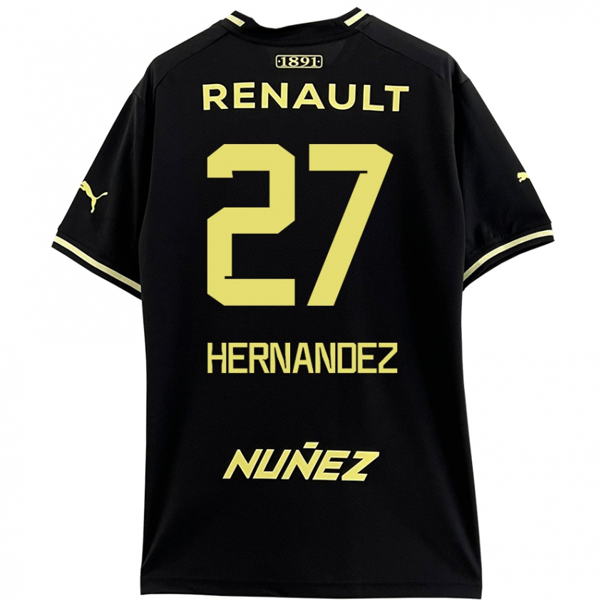 Herren Lucas Hernández #27 Schwarz Gelb Auswärtstrikot Trikot 2024/25 T-Shirt