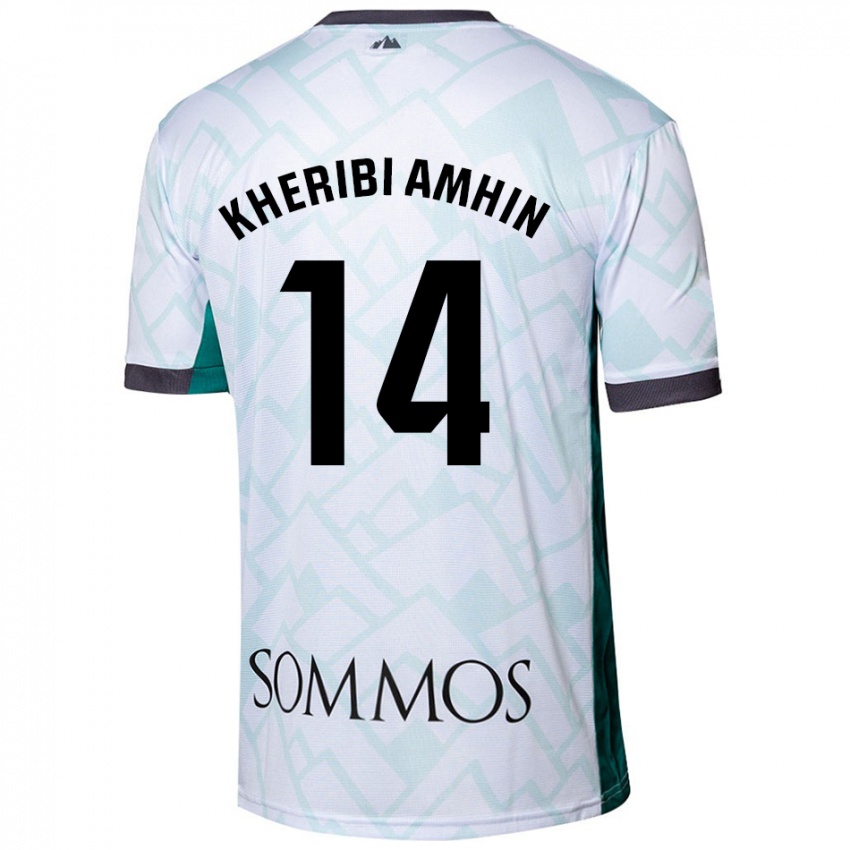 Herren Nabil Kheribi Amhin #14 Weiß Grün Auswärtstrikot Trikot 2024/25 T-Shirt