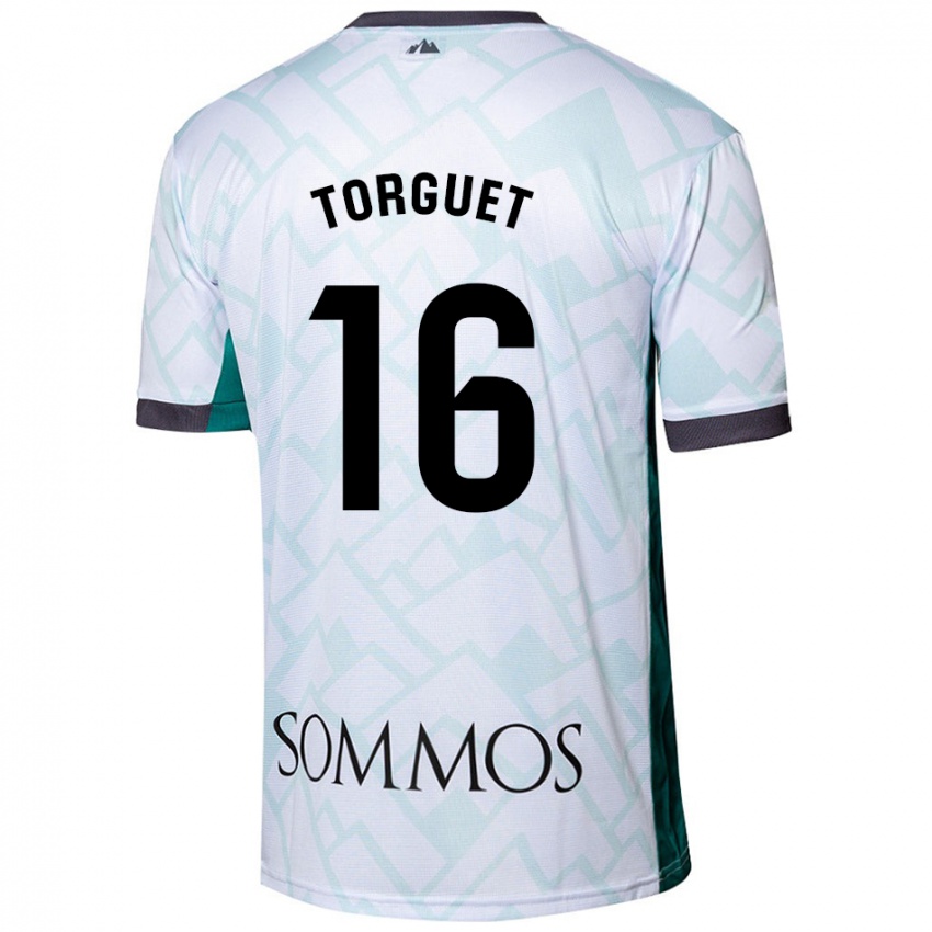 Herren Miguel Torguet #16 Weiß Grün Auswärtstrikot Trikot 2024/25 T-Shirt