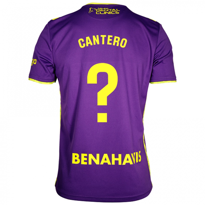 Herren José Cantero #0 Lila Gelb Auswärtstrikot Trikot 2024/25 T-Shirt