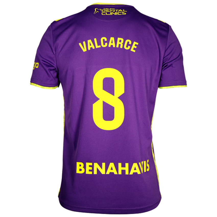 Herren Alejandro Valcarce #8 Lila Gelb Auswärtstrikot Trikot 2024/25 T-Shirt