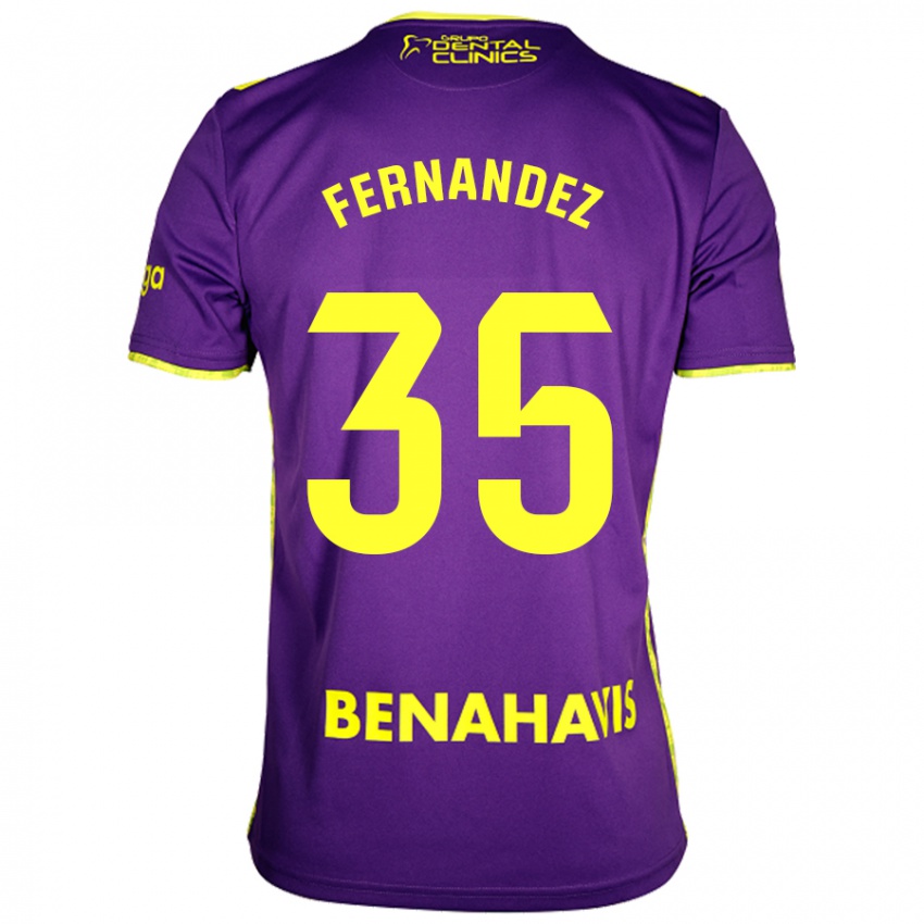 Herren Inés Fernández #35 Lila Gelb Auswärtstrikot Trikot 2024/25 T-Shirt