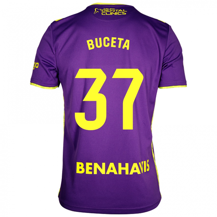 Herren Ana Buceta #37 Lila Gelb Auswärtstrikot Trikot 2024/25 T-Shirt