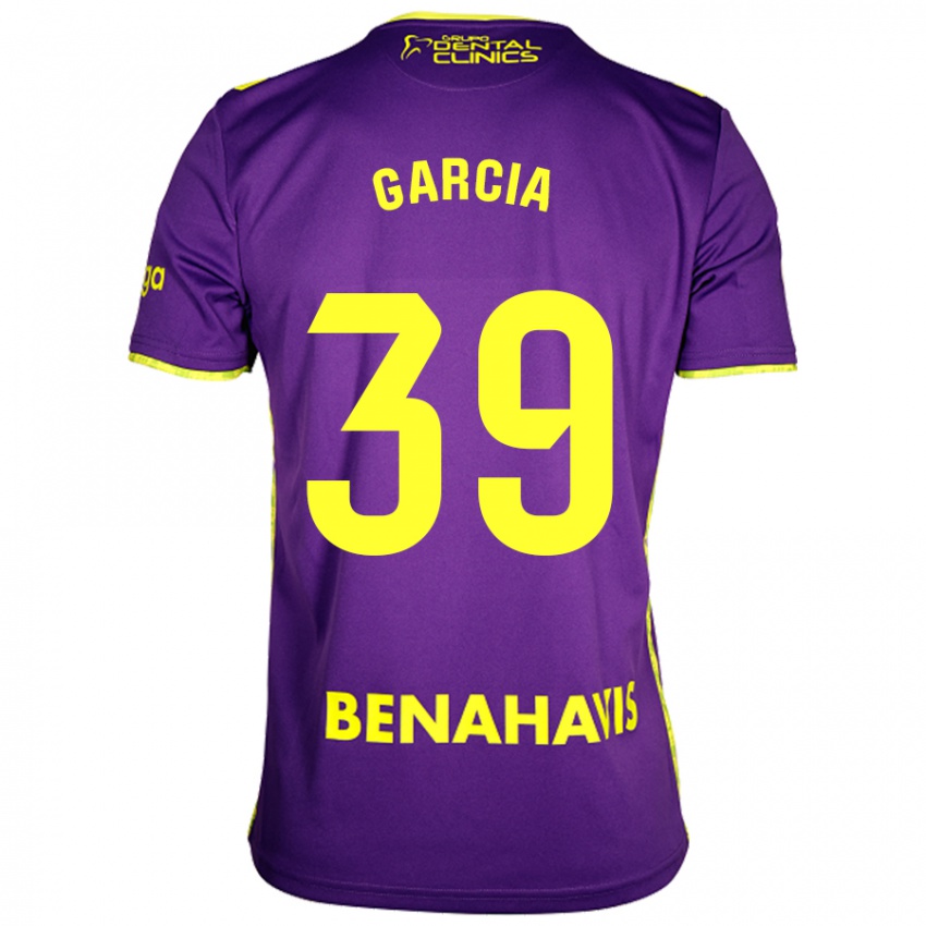 Herren Claudia García #39 Lila Gelb Auswärtstrikot Trikot 2024/25 T-Shirt