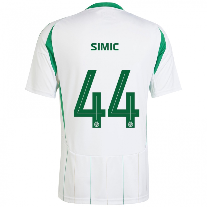 Herren Lorenco Simic #44 Weiß Grün Auswärtstrikot Trikot 2024/25 T-Shirt